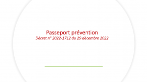 Réunion actualité mars 2023 - Passeport prévention