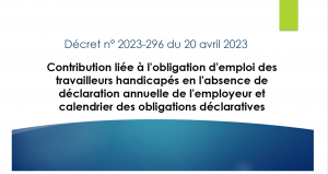 Réunion d'actualité juin 2023 - L'obligation d'emploi des travailleurs handicapés