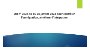 Réunion d'actualité Mars 2024 - Loi immigration