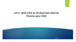 Réunion d'actualité Mars 2024 - Loi de finance pour 2024