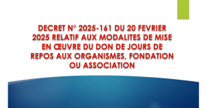 DON DE JOURS DE REPOS AUX ORGANISMES, FONDATIONS OU ASSOCCIATIONS