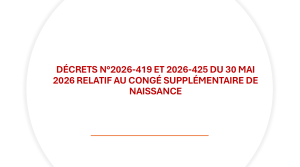 Réunion d'actu 06/26 - Congé supplémentaire de naissance